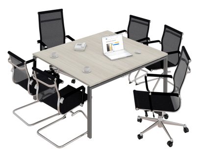 Стол для переговоров NT 120х144 вяз натуральный/антрацит — фото 2